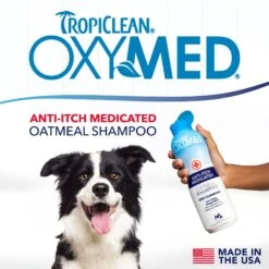 TropiClean OxyMed Medicated Anti-Itch Oatmeal Dog & Cat Shampoo -Pet Wellness 55626 PT2. AC SS1800 V1663603678