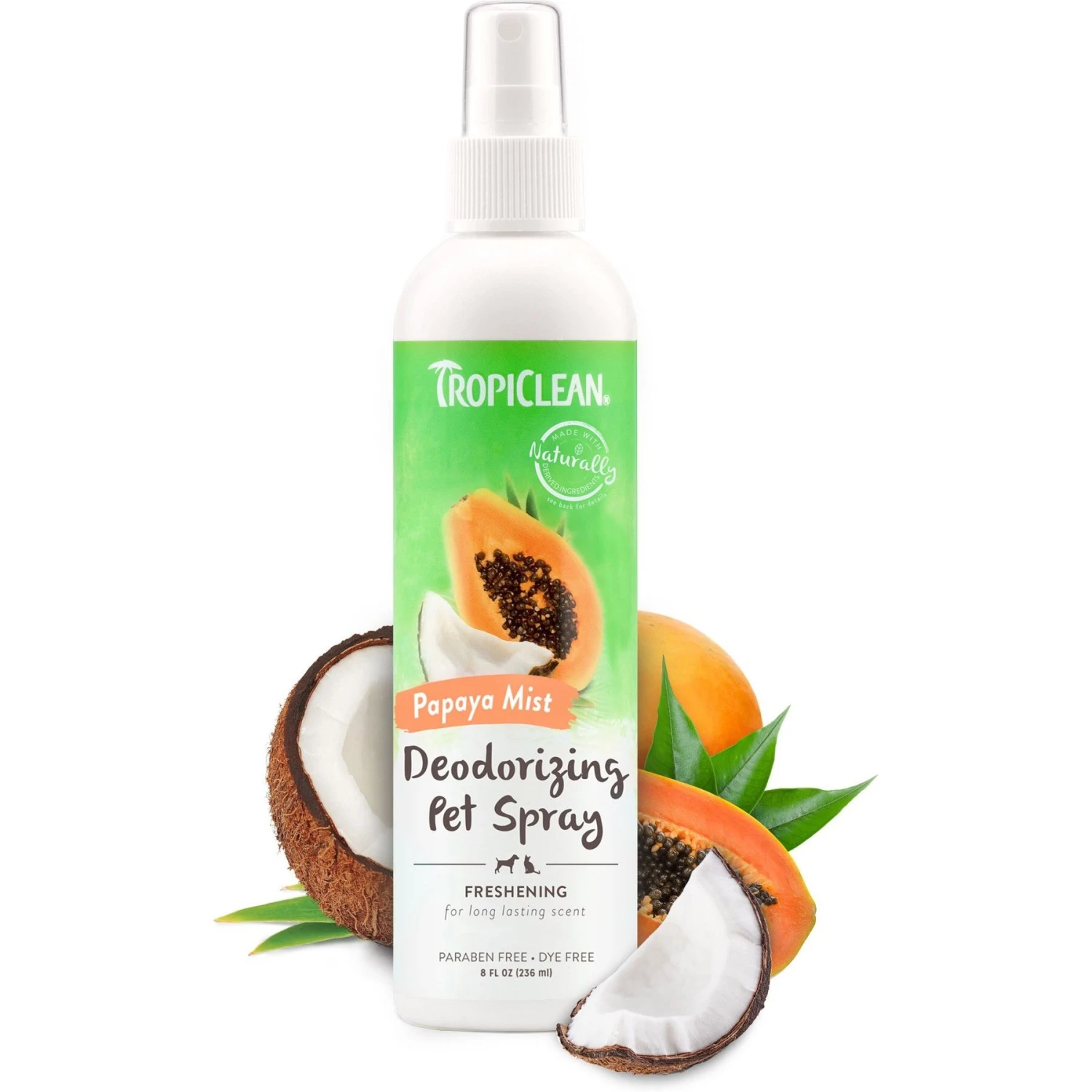 TropiClean Papaya Deodorizing Dog & Cat Spray 1 TropiClean Papaya Deodorizing Dog & Cat Spray