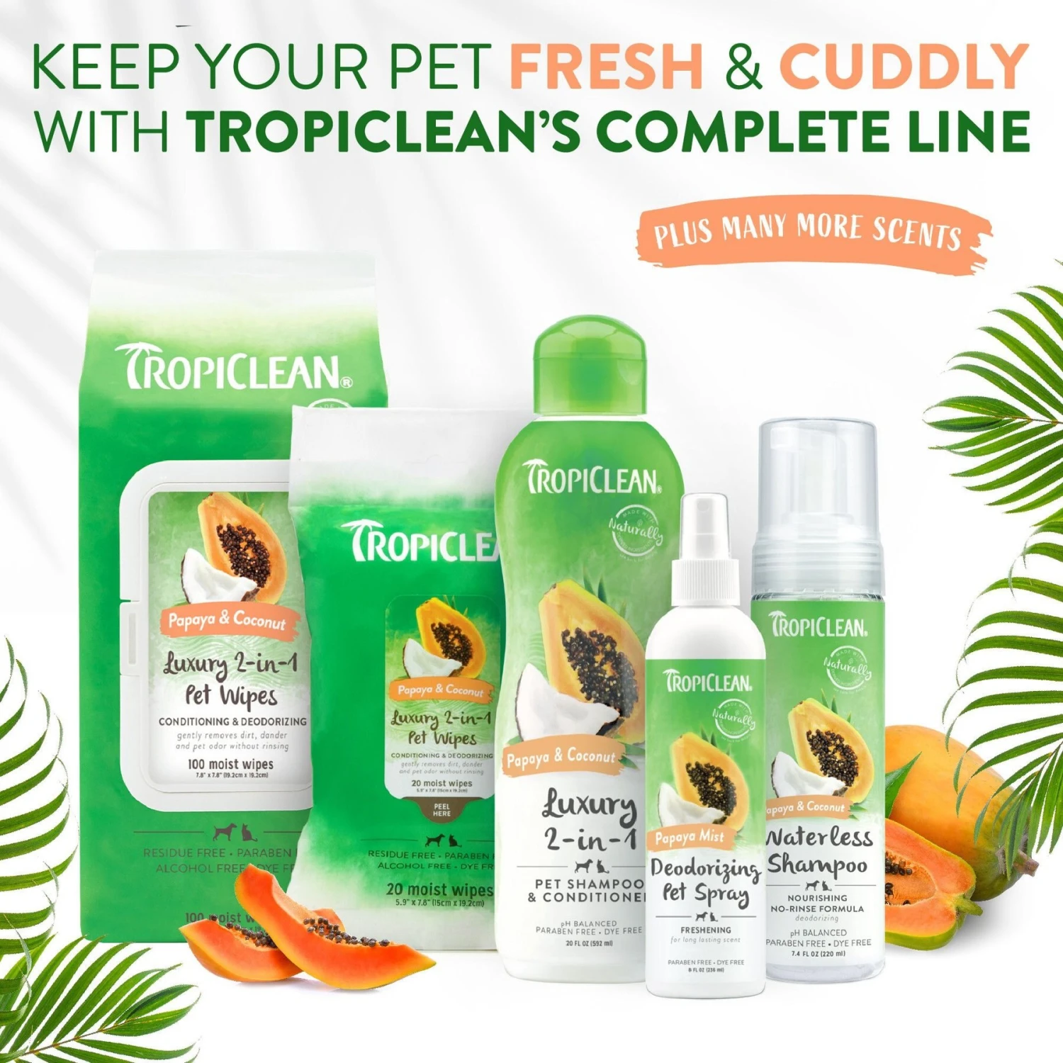 TropiClean Papaya Deodorizing Dog & Cat Spray 7 TropiClean Papaya Deodorizing Dog & Cat Spray - Image 7
