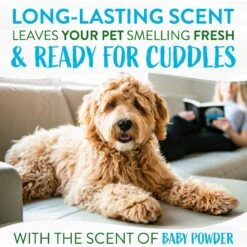 TropiClean Baby Powder Deodorizing Dog & Cat Spray 12 TropiClean Baby Powder Deodorizing Dog & Cat Spray -Pet Wellness 55644 PT5. AC SS1800 V1684404088