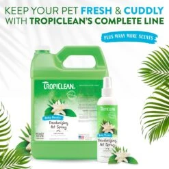TropiClean Baby Powder Deodorizing Dog & Cat Spray 14 TropiClean Baby Powder Deodorizing Dog & Cat Spray -Pet Wellness 55644 PT7. AC SS1800 V1684413967
