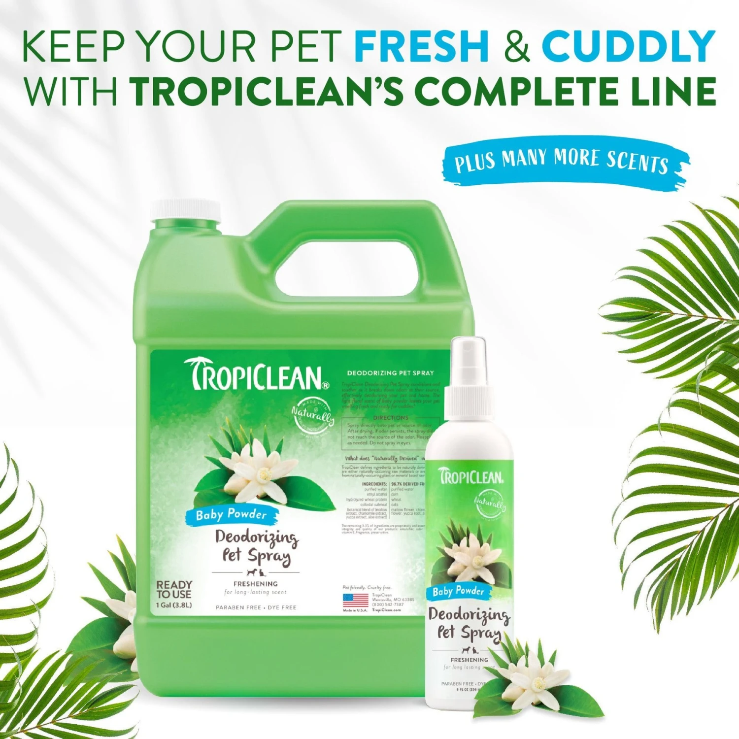TropiClean Baby Powder Deodorizing Dog & Cat Spray 7 TropiClean Baby Powder Deodorizing Dog & Cat Spray - Image 7