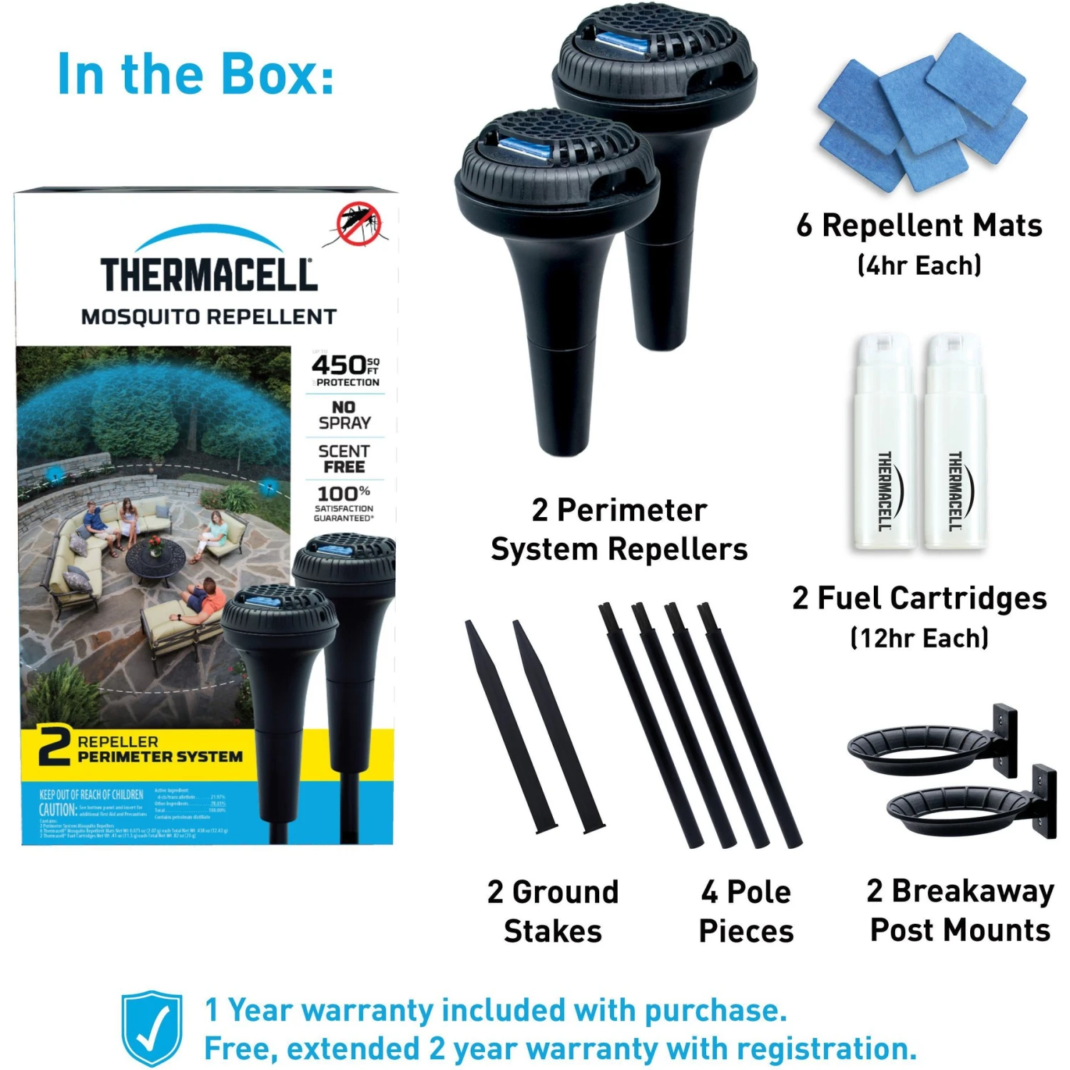 Thermacell Perimeter System Mosquito Repellent, 2 Count 2 Thermacell Perimeter System Mosquito Repellent, 2 Count - Image 2
