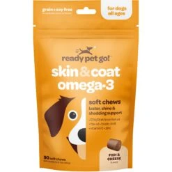 Ready Pet Go Skin & Coat Omega-3 Dog Supplement, 90 Count
