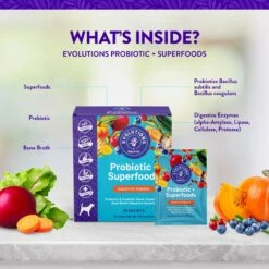 NaturVet Evolutions Probiotic + Superfoods Dog Supplement, 30 Count -Pet Wellness 565854 PT4. AC SS1800 V1698692786