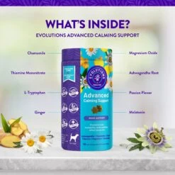 NaturVet Evolutions Advanced Calming Soft Chews Dog Supplement -Pet Wellness 565870 PT3. AC SS1800 V1698691612