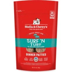 Stella & Chewy's Surf 'N Turf Dinner Patties Freeze-Dried Raw Dog Food & Stella & Chewy's Chewy's Chicken Dinner Patties Freeze-Dried Raw Dog Food -Pet Wellness 567334 PT5. AC SS1800 V1657659925