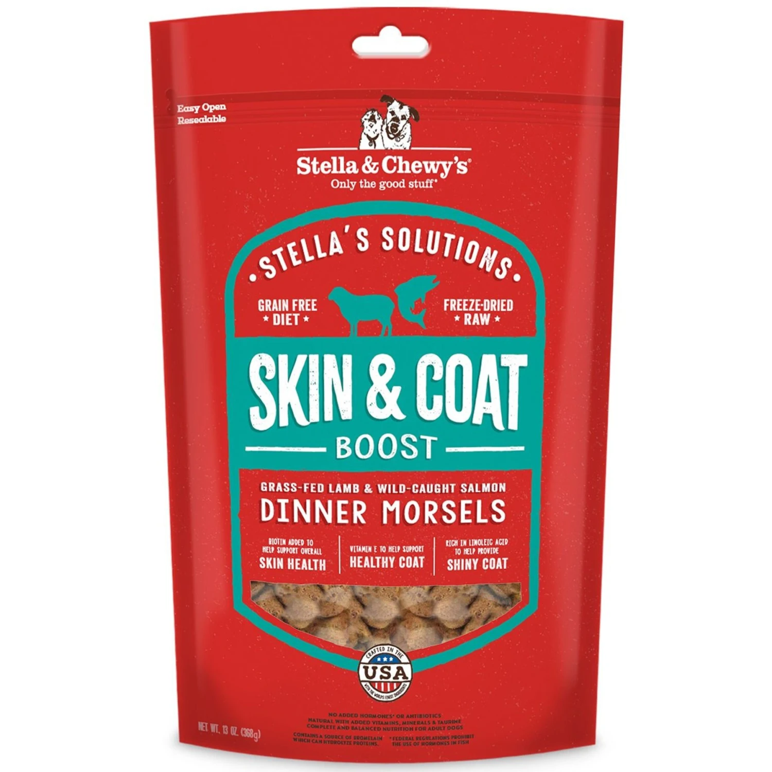 Stella & Chewy's Stella's Solutions Skin & Coat Boost Freeze-Dried Raw Grass-Fed Lamb & Wild-Caught Salmon Dinner Morsels Dog Food & Stella & Chewy's Stella's Solutions Digestive Boost Freeze-Dried Raw Grass-Fed Beef Dinner Morsels Dog Food 2 Stella & Chewy's Stella's Solutions Skin & Coat Boost Freeze-Dried Raw Grass-Fed Lamb & Wild-Caught Salmon Dinner Morsels Dog Food & Stella & Chewy's Stella's Solutions Digestive Boost Freeze-Dried Raw Grass-Fed Beef Dinner Morsels Dog Food - Image 2