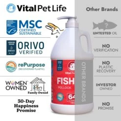 Vital Pet Life Wild Alaskan Fish Oil Skin & Coat Health Liquid Cat & Dog Supplement, 64-oz Bottle 12 Vital Pet Life Wild Alaskan Fish Oil Skin & Coat Health Liquid Cat & Dog Supplement, 64-oz Bottle -Pet Wellness 569270 PT4. AC SS1800 V1691511534