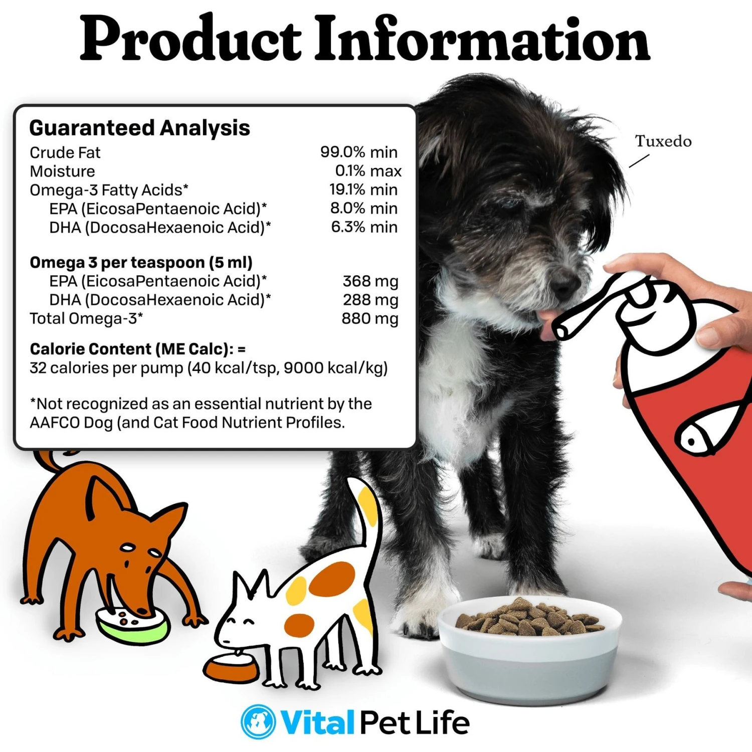Vital Pet Life Wild Alaskan Fish Oil Skin & Coat Health Liquid Cat & Dog Supplement, 64-oz Bottle 8 Vital Pet Life Wild Alaskan Fish Oil Skin & Coat Health Liquid Cat & Dog Supplement, 64-oz Bottle - Image 8
