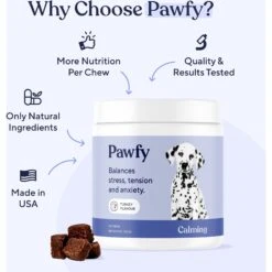 Pawfy Calming Turkey Flavor Chews Dog Supplement -Pet Wellness 573366 PT4. AC SS1800 V1658521092