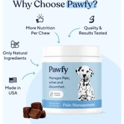 Pawfy Pain Management Bacon Flavor Chews Dog Supplement -Pet Wellness 573430 PT4. AC SS1800 V1658417578