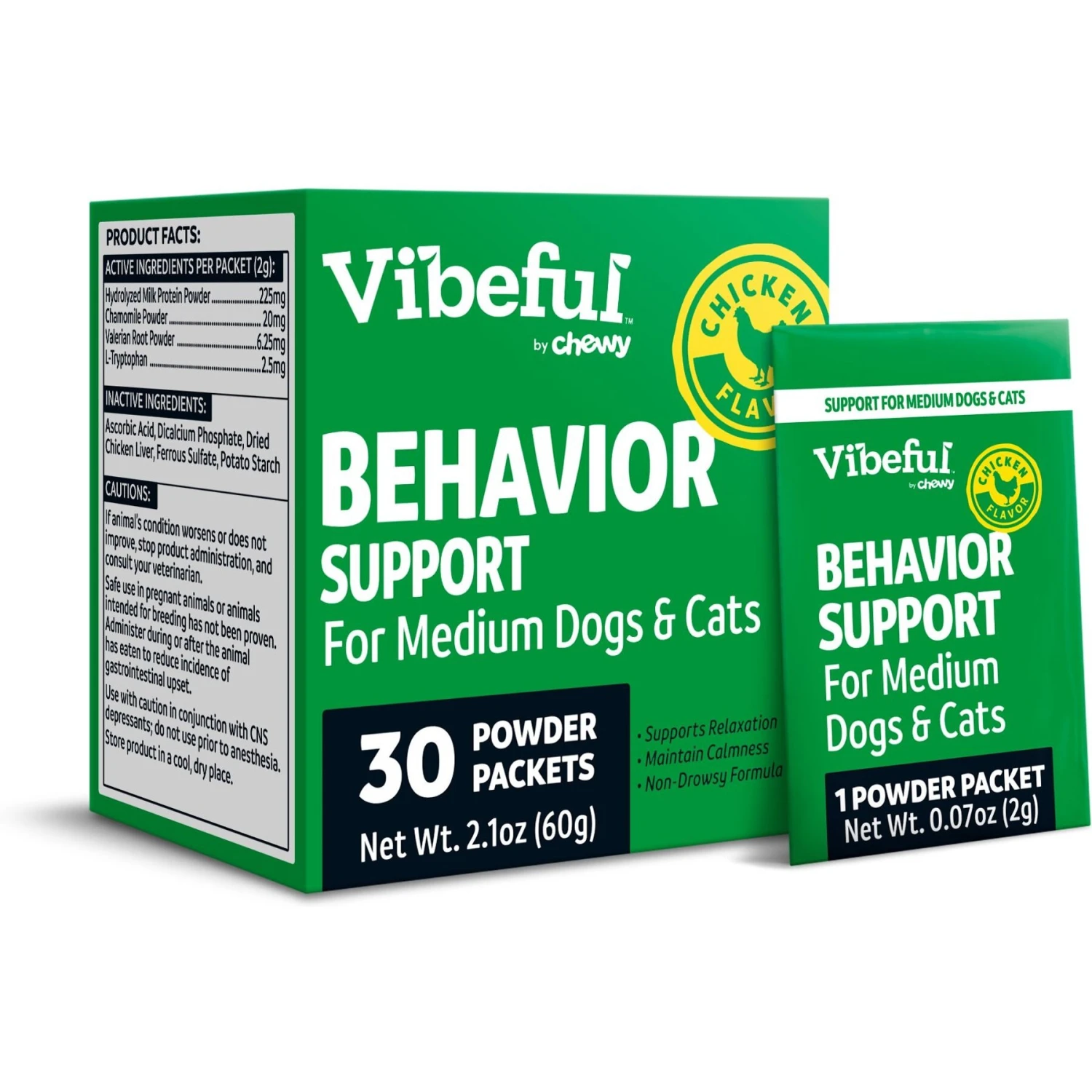 Vibeful Behavior Support Powder Calming Supplement For Medium Dogs & Cats, 30 Count 3 Vibeful Behavior Support Powder Calming Supplement For Medium Dogs & Cats, 30 Count - Image 3