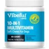 Vibeful 10-in-1 Multivitamin Bites Peanut Butter Flavored Soft Chews Multivitamin For Dogs
