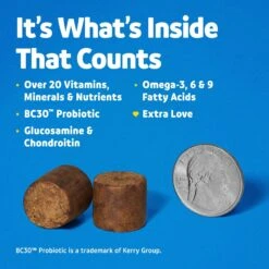 Vibeful 10-in-1 Multivitamin Bites Peanut Butter Flavored Soft Chews Multivitamin For Dogs -Pet Wellness 574166 PT4. AC SS1800 V1667228815