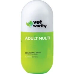 Vet Worthy Multi Liver Flavored Chewable Tablet Vitamin For Adult Dogs, 60 Count