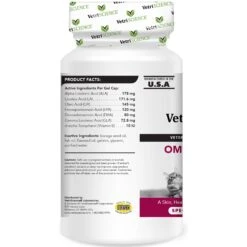 VetriScience Omega 3, 6, 9 Softgels Supplement For Cats & Dogs -Pet Wellness 57628 PT2. AC SS1800 V1658942906