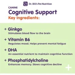 Dr. Bill's Pet Nutrition Canine Cognitive Support Brain & Nervous System Senior Dog Supplement Powder, 180-gm Pouch -Pet Wellness 577302 PT2. AC SS1800 V1673379280
