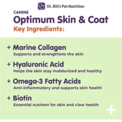 Dr. Bill's Pet Nutrition Canine Optimum Skin & Coat Dog Supplement Powder -Pet Wellness 577382 PT2. AC SS1800 V1673378935