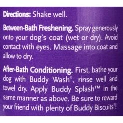 Buddy Wash Splash Lavender & Mint Dog Spritzer & Conditioner -Pet Wellness 57873 PT6. AC SS1800 V1535663579