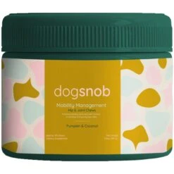 Dogsnob ZOOMIES Mobility Hip & Joint Pumpkin & Coconut Flavored Chews Supplement For Dogs, 80 Count