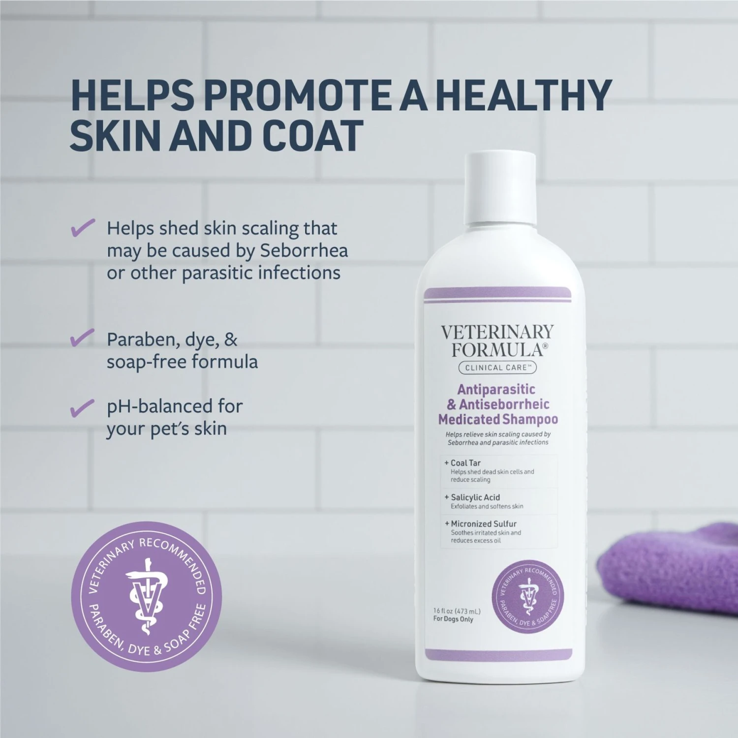 Veterinary Formula Clinical Care Antiparasitic & Antiseborrheic Shampoo 3 Veterinary Formula Clinical Care Antiparasitic & Antiseborrheic Shampoo - Image 3