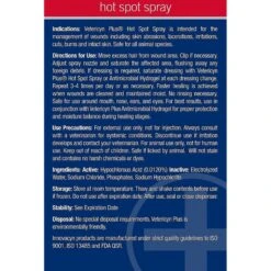 Vetericyn Plus Antimicrobial Hot Spot Spray For Dogs, Cats & Small Pets -Pet Wellness 58909 PT5. AC SS1800 V1535664152