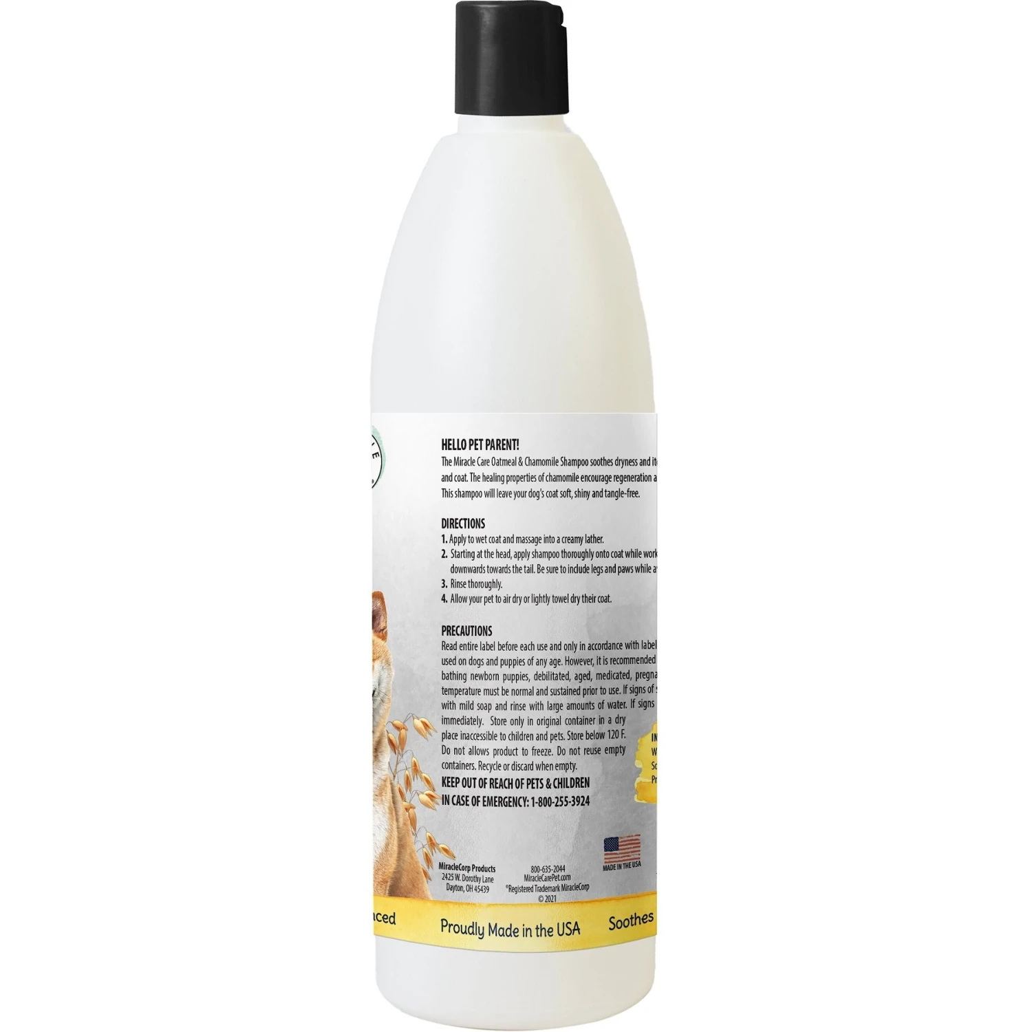 Natural Chemistry Natural Oatmeal & Chamomile Shampoo For Dogs 2 Natural Chemistry Natural Oatmeal & Chamomile Shampoo For Dogs - Image 2