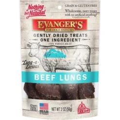 Evanger's Nothing But Natural Beef Lungs Raw Gently Dried Dog & Cat Treats