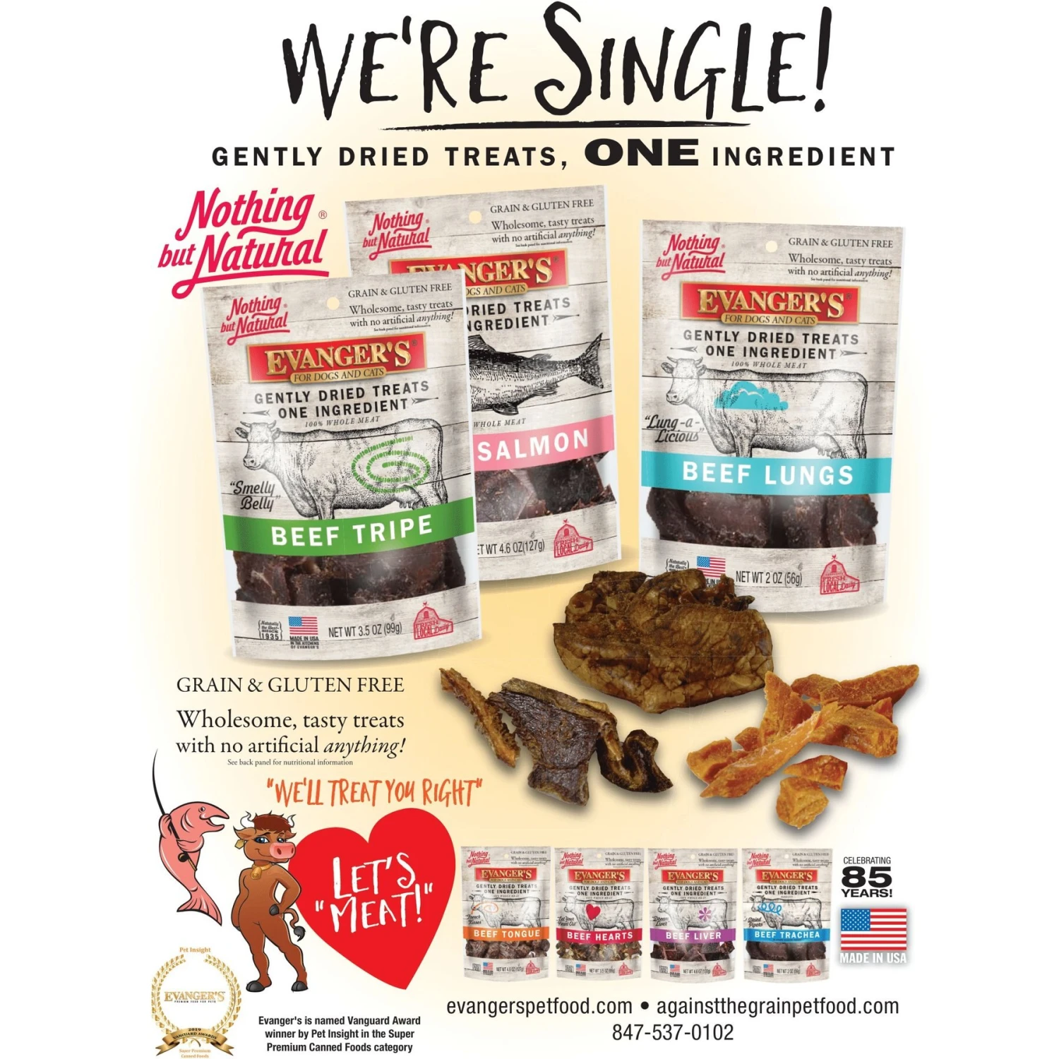 Evanger's Nothing But Natural Beef Hearts Gently Dried Dog & Cat Treats 5 Evanger's Nothing But Natural Beef Hearts Gently Dried Dog & Cat Treats - Image 5