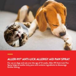 NaturVet Aller-911 Allergy Aid Anti-Lick Paw Plus Aloe Vera Dog & Cat Spray -Pet Wellness 60290 PT3. AC SS1800 V1698693170
