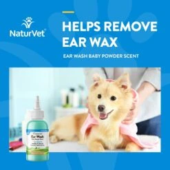 NaturVet Aloe & Baby Powder Scent Dog & Cat Ear Wash -Pet Wellness 60307 PT3. AC SS1800 V1698692786
