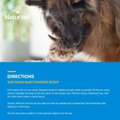 NaturVet Aloe & Baby Powder Scent Dog & Cat Ear Wash -Pet Wellness 60307 PT5. AC SS1800 V1698696349