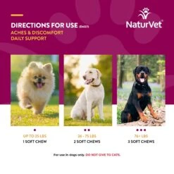 NaturVet Aches & Discomfort Plus Glucosamine Soft Chews Joint Supplement For Dogs 14 NaturVet Aches & Discomfort Plus Glucosamine Soft Chews Joint Supplement For Dogs -Pet Wellness 60311 PT6. AC SS1800 V1698692452