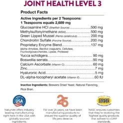 NaturVet Joint Health Advanced Care Powder Joint Supplement For Cats & Dogs -Pet Wellness 60318 PT7. AC SS1800 V1698696008