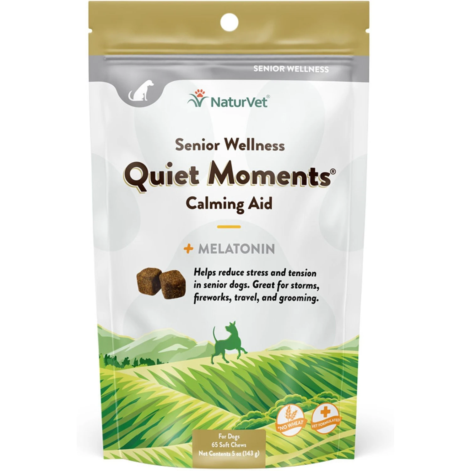 NaturVet Senior Wellness Quiet Moments Calming Aid Chamomile, Passion Flower & L-Tryptphan Plus Melatonin Dog Supplement 1 NaturVet Senior Wellness Quiet Moments Calming Aid Chamomile, Passion Flower & L-Tryptphan Plus Melatonin Dog Supplement