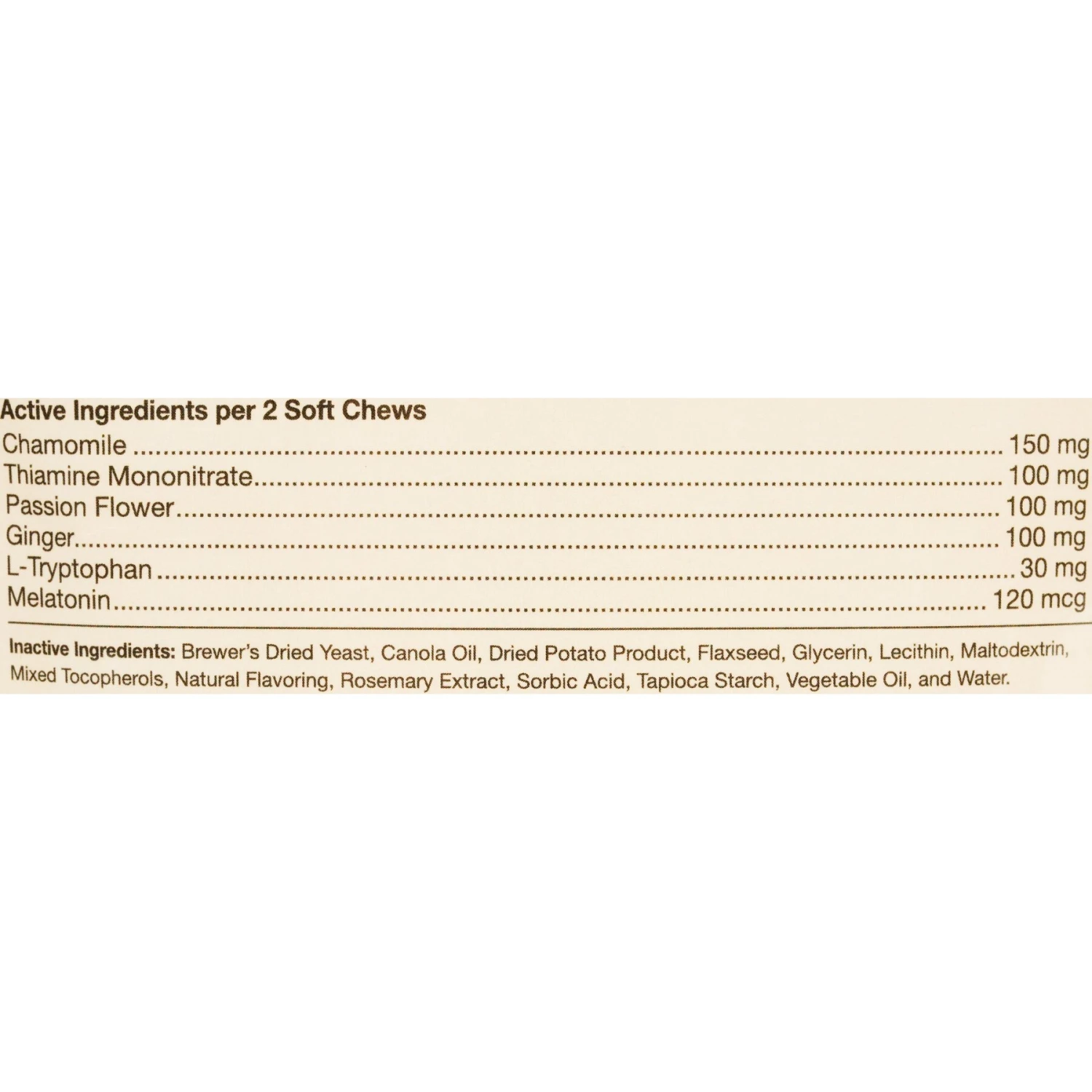 NaturVet Senior Wellness Quiet Moments Calming Aid Chamomile, Passion Flower & L-Tryptphan Plus Melatonin Dog Supplement 3 NaturVet Senior Wellness Quiet Moments Calming Aid Chamomile, Passion Flower & L-Tryptphan Plus Melatonin Dog Supplement - Image 3