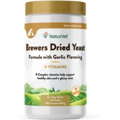 NaturVet Brewer's Dried Yeast With Garlic Powder Skin & Coat Supplement For Cats & Dogs