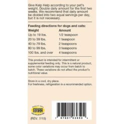 NaturVet Kelp Help Plus Omegas Powder Supplement For Cats & Dogs -Pet Wellness 60358 PT2. AC SS1800 V1474212503