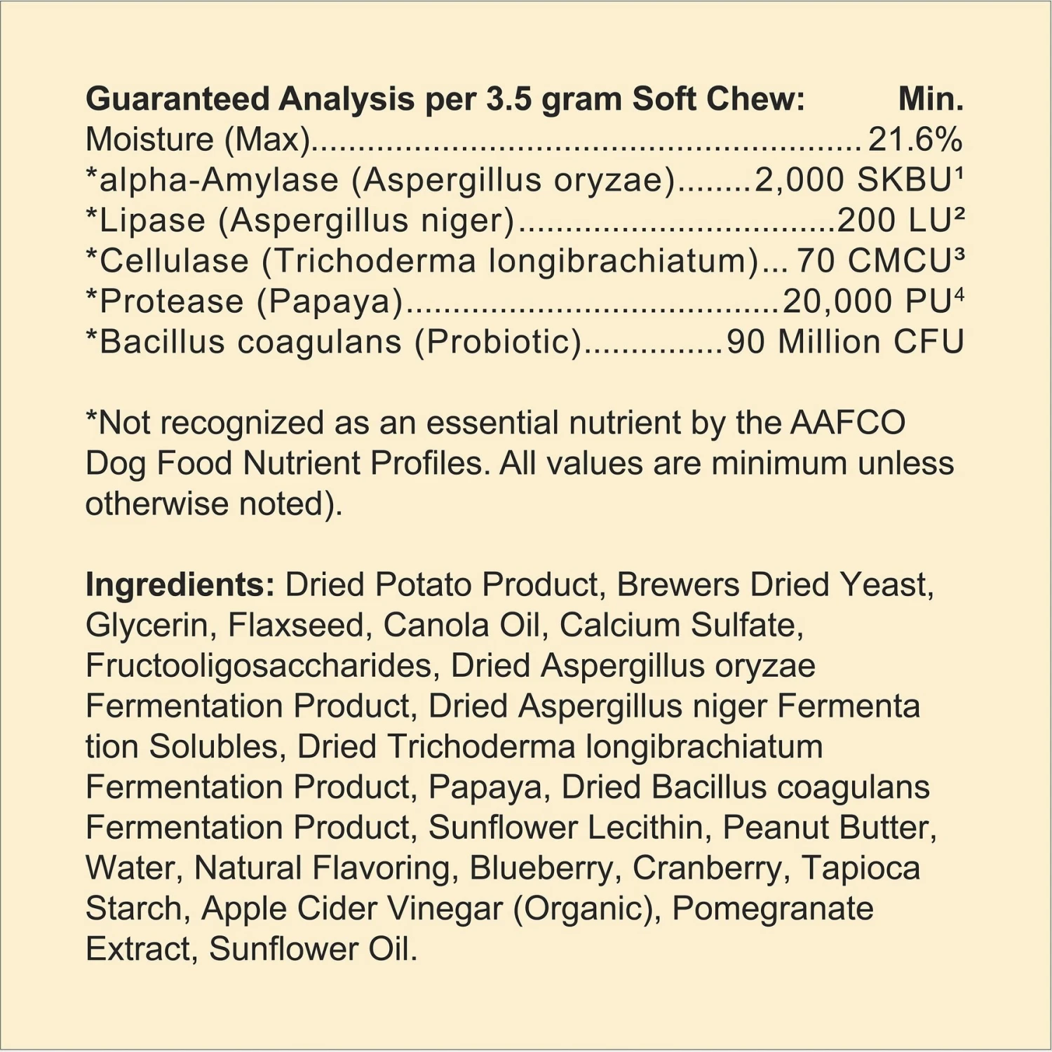 Huggibles Digestive Support With Probiotics Chicken Flavored Soft Chew Digestive Supplement For Dogs 2 Huggibles Digestive Support With Probiotics Chicken Flavored Soft Chew Digestive Supplement For Dogs - Image 2