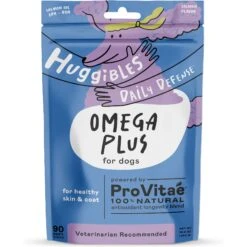 Huggibles Omega Plus Salmon Flavored Soft Chew Skin & Coat Supplement For Dogs