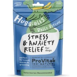 Huggibles Stress & Anxiety Relief Calming Chicken Flavored Soft Chews Calming Supplement For Dogs