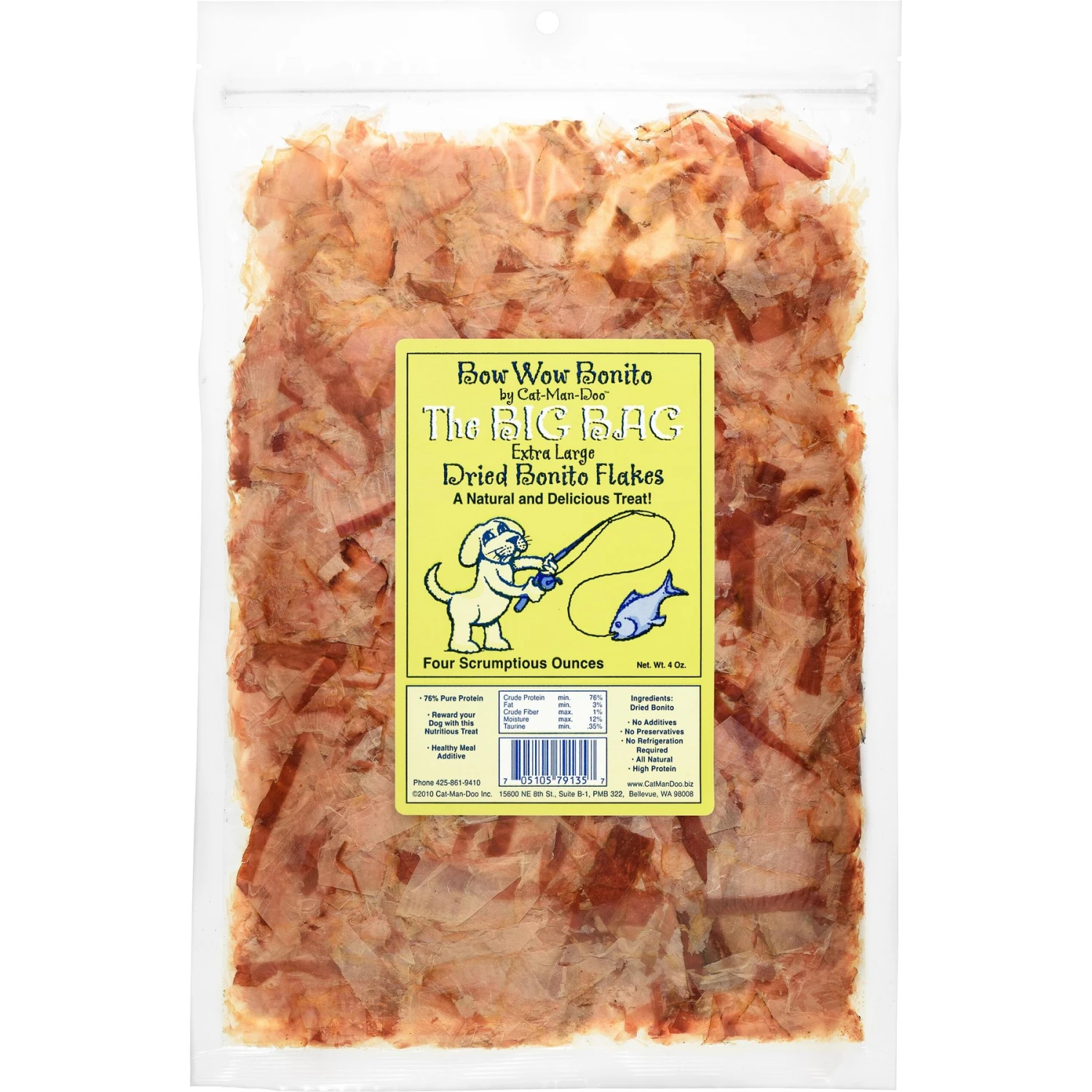Cat-Man-Doo Bow Wow Bonito Cat & Dog Treats, 4-oz Bag 1 Cat-Man-Doo Bow Wow Bonito Cat & Dog Treats, 4-oz Bag