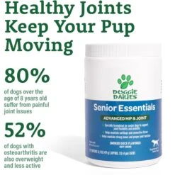 Doggie Dailies Advanced Smoked Duck Flavored Soft Chew Hip & Joint Supplement For Senior Dogs, 120 Count -Pet Wellness 609566 PT3. AC SS1800 V1666838877
