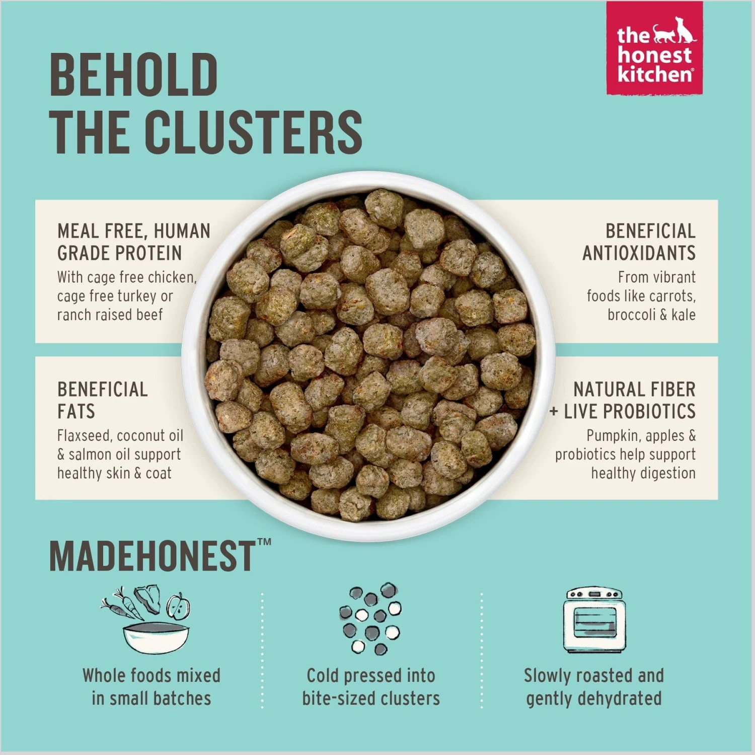 The Honest Kitchen Whole Food Clusters Chicken Recipe Puppy Blend Grain-Free Dehydrated Dog Food & The Honest Kitchen Daily Boosters Instant Goat's Milk With Probiotics For Dogs 5 The Honest Kitchen Whole Food Clusters Chicken Recipe Puppy Blend Grain-Free Dehydrated Dog Food & The Honest Kitchen Daily Boosters Instant Goat's Milk With Probiotics For Dogs - Image 5
