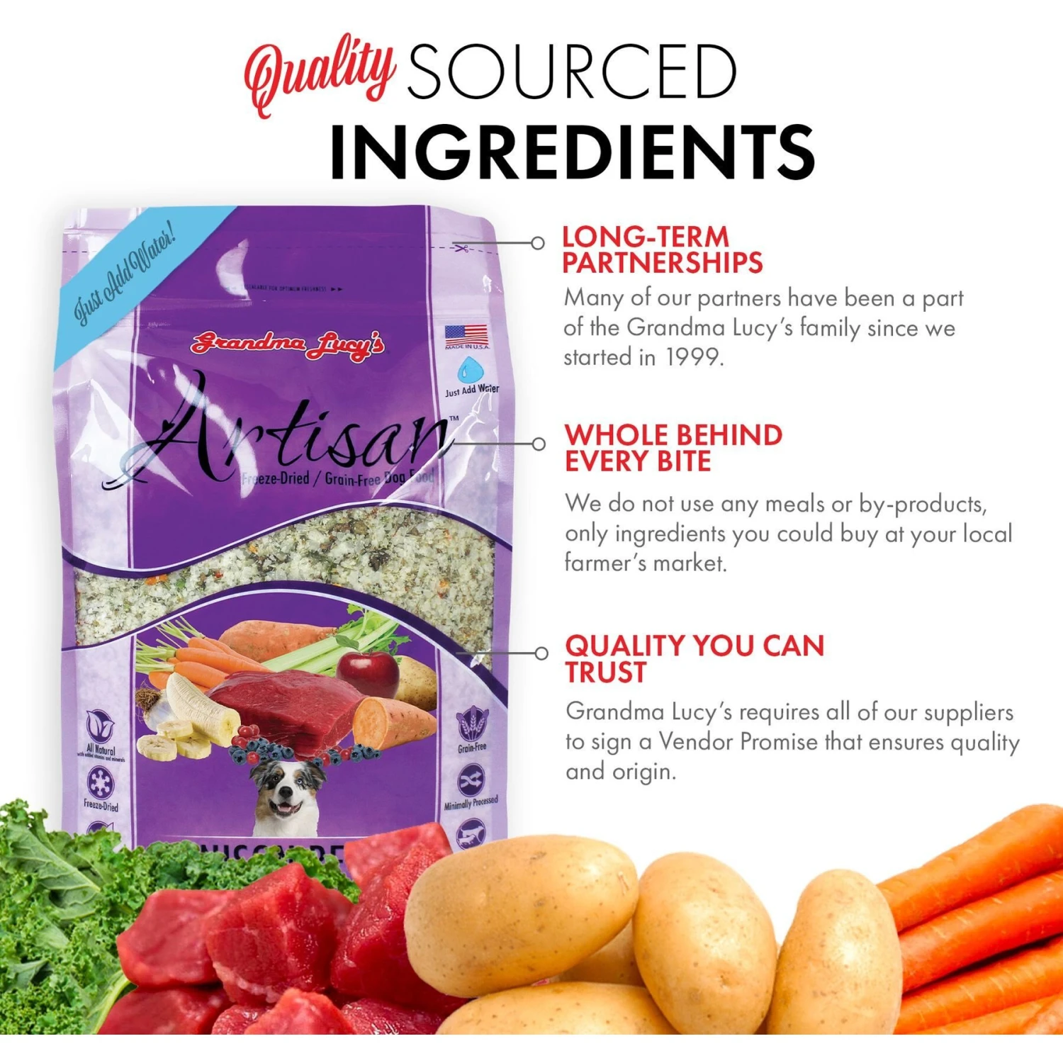 Grandma Lucy's Artisan Venison Grain-Free Freeze-Dried Dog Food 4 Grandma Lucy's Artisan Venison Grain-Free Freeze-Dried Dog Food - Image 4