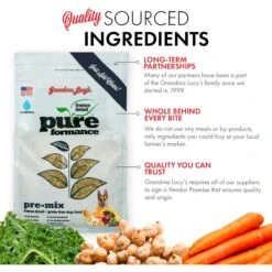 Grandma Lucy's Pureformance Grain-Free/Freeze-Dried Dog Food Pre-Mix 12 Grandma Lucy's Pureformance Grain-Free/Freeze-Dried Dog Food Pre-Mix -Pet Wellness 61186 PT3. AC SS1800 V1676647255