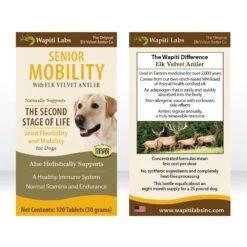 Wapiti Labs Senior Mobility Formula Dog Tablets Supplement -Pet Wellness 61300 PT5. AC SS1800 V1582744477