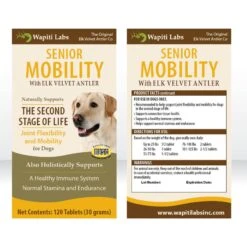 Wapiti Labs Senior Mobility Formula Dog Tablets Supplement -Pet Wellness 61300 PT6. AC SS1800 V1582744657