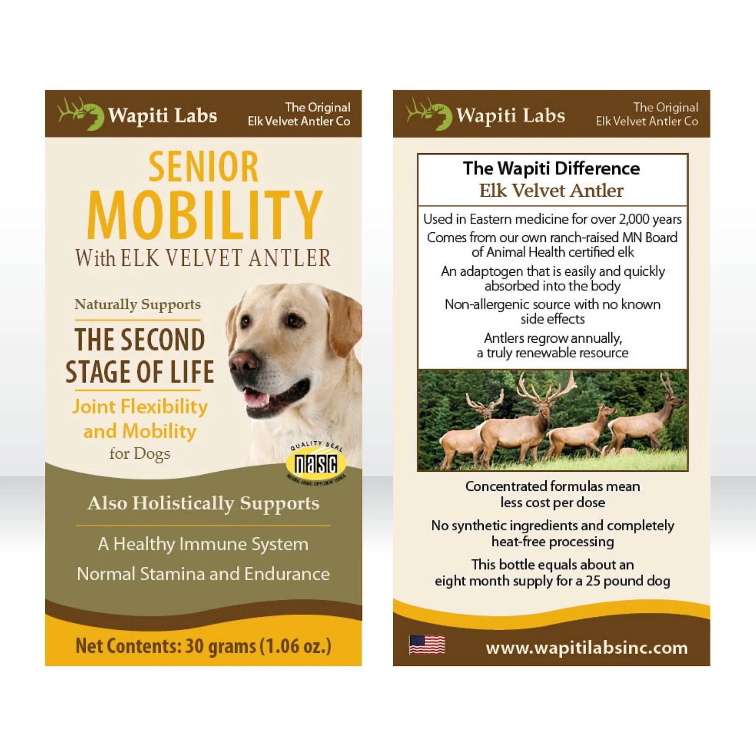 Wapiti Labs Senior Mobility Formula Dog Powder Supplement 5 Wapiti Labs Senior Mobility Formula Dog Powder Supplement - Image 5